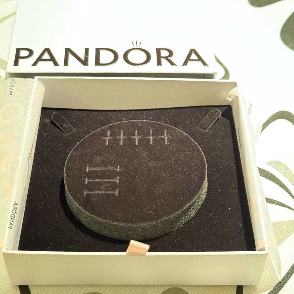 Pandora White and Black Jewelry Box